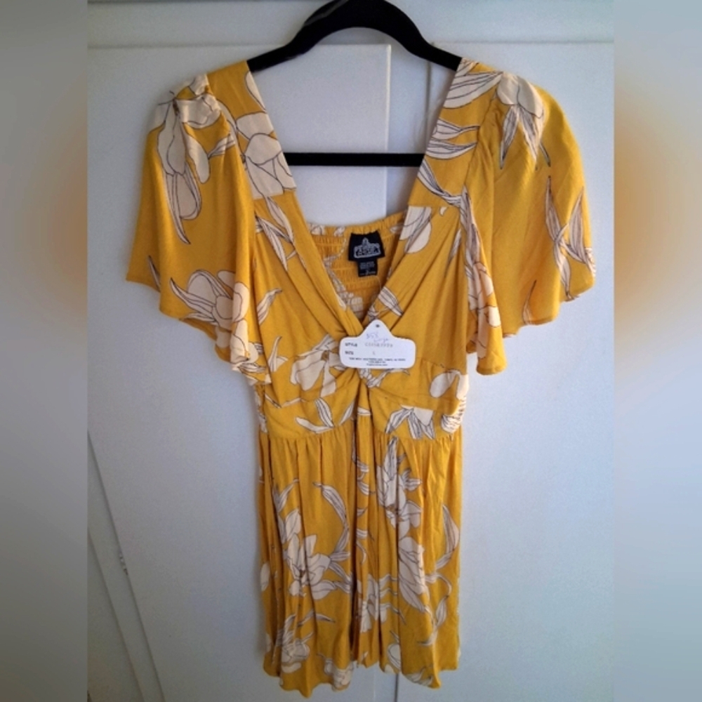 Yellow Cap Sleeve Dress